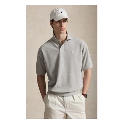 Polo Ralph Lauren para homem. 710B18907001 Polo de piqué Relaxed Fit cinza (M), Casual, Algodão, Manga curta Polo Ralph Lauren para homem. 710B18907001 Polo de piqué Relaxed Fit cinza (M), Casual, Algodão, Manga curta