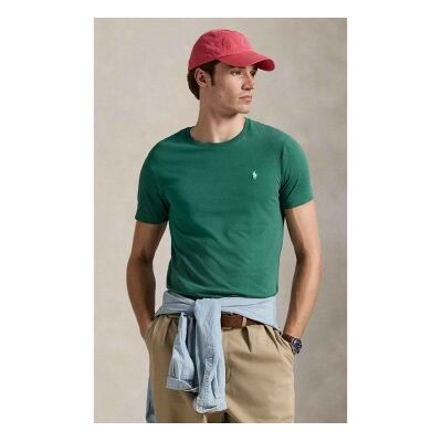 Polo Ralph Lauren para homem. 710671438422 T-shirt de malha Slim Fit personalizada verde (M), Casual, Algodão, Manga curta Polo Ralph Lauren para homem. 710671438422 T-shirt de malha Slim Fit personalizada verde (M), Casual, Algodão, Manga curta