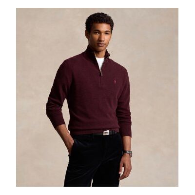 Polo Ralph Lauren para homem. 710876756008 Camisola de lã cor de vinho com fecho de correr curto (S), Casual, Grená, Manga comprida, Borgonh Polo Ralph Lauren para homem. 710876756008 Camisola de lã cor de vinho com fecho de correr curto (S), Casual, Grená, Manga comprida, Borgonh