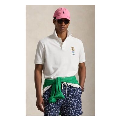 Polo Ralph Lauren para homem. 710B16617001 Polo Pique Bear Custom Slim Polo shirt branco (S), Casual, Algodão, Manga curta Polo Ralph Lauren para homem. 710B16617001 Polo Pique Bear Custom Slim Polo shirt branco (S), Casual, Algodão, Manga curta