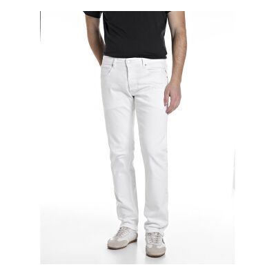 Replay para homem. MA972.000.8488701 Calças de ganga Grover Straight Fit brancas (30/32), Branco, Casual, Algodão Replay para homem. MA972.000.8488701 Calças de ganga Grover Straight Fit brancas (30/32), Branco, Casual, Algodão