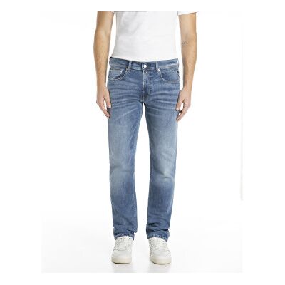 Replay para homem. MA972Z.000.661990 Calças de ganga Clássico azul (34/32), Casual, Algodão, Denim Replay para homem. MA972Z.000.661990 Calças de ganga Clássico azul (34/32), Casual, Algodão, Denim