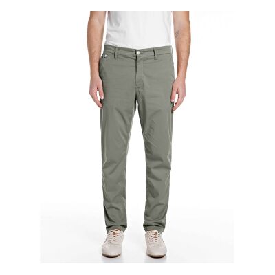 Replay para homem. M9722J.000.8075951 Calças Chino Regular Fit Benni verde (32/32), Casual, Algodão Replay para homem. M9722J.000.8075951 Calças Chino Regular Fit Benni verde (32/32), Casual, Algodão