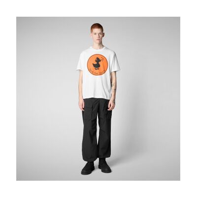Save The Duck para homem. DT0825M-BESY20 T-shirt Stampa branca (XXL), Branco, Casual, Algodão, Manga curta Save The Duck para homem. DT0825M-BESY20 T-shirt Stampa branca (XXL), Branco, Casual, Algodão, Manga curta