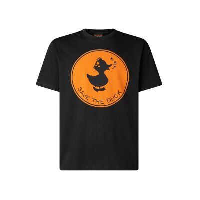 Save The Duck para homem. DT0825M-BESY20 T-shirt Stampa preta (XXL), Preto, Casual, Algodão, Manga curta Save The Duck para homem. DT0825M-BESY20 T-shirt Stampa preta (XXL), Preto, Casual, Algodão, Manga curta