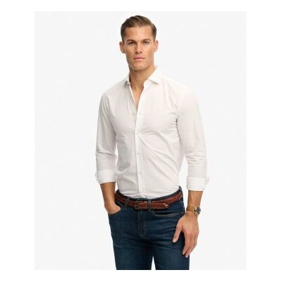Superdry para homem. M4011045A Camisa Classic Tailored branca (L), Branco, Casual, Algodão, Clássico, Manga comprida Superdry para homem. M4011045A Camisa Classic Tailored branca (L), Branco, Casual, Algodão, Clássico, Manga comprida