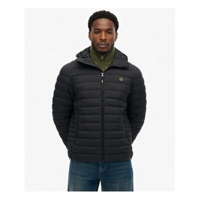 Superdry para homem. M5012339A Casaco acolchoado com capuz Fuji Lite preto (XXL), Casual, Nylon reciclado Superdry para homem. M5012339A Casaco acolchoado com capuz Fuji Lite preto (XXL), Casual, Nylon reciclado