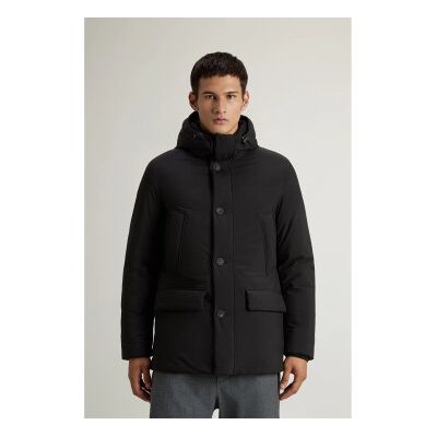 Woolrich para homem. CFWOOU2092MRUT5182 Parka Arctic Cloud com capuz (S), Preto, Casual, Poliéster Woolrich para homem. CFWOOU2092MRUT5182 Parka Arctic Cloud com capuz (S), Preto, Casual, Poliéster