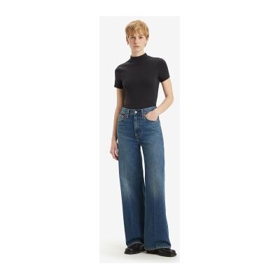 Levis para mulher. A6081-0012 Calças de ganga de perna larga com nervuras azul (28/32), Casual, Algodão, Denim Levis para mulher. A6081-0012 Calças de ganga de perna larga com nervuras azul (28/32), Casual, Algodão, Denim