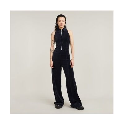 G-Star para mulher. D25740-D428-3873 Macacão de veludo de perna larga azul-marinho (XL), Casual, Algodão, Sem mangas / correias G-Star para mulher. D25740-D428-3873 Macacão de veludo de perna larga azul-marinho (XL), Casual, Algodão, Sem mangas / correias