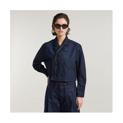 G-Star para mulher. D25339-4639-G831 Casaco Peacoat cropped navy (L), Casual, Algodão, Marinho G-Star para mulher. D25339-4639-G831 Casaco Peacoat cropped navy (L), Casual, Algodão, Marinho