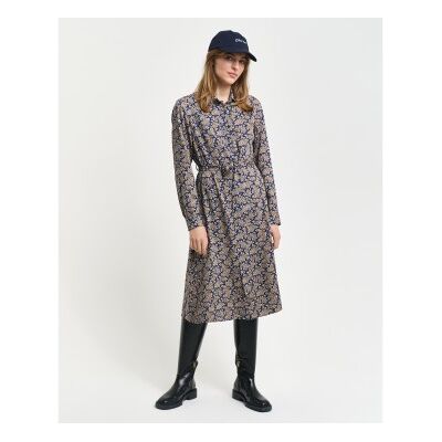 Gant para mulher. 4503353 Vestido com camisa estampada em caxemira multicolorida (42), Casual, Viscoso, Manga comprida Gant para mulher. 4503353 Vestido com camisa estampada em caxemira multicolorida (42), Casual, Viscoso, Manga comprida