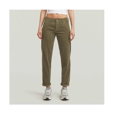 G-Star para mulher. D25257-E169-C249 Kate Boyfriend Chino Trousers verde (27/32), Casual, Algodão G-Star para mulher. D25257-E169-C249 Kate Boyfriend Chino Trousers verde (27/32), Casual, Algodão