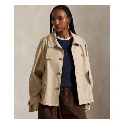 Polo Ralph Lauren para mulher. 211A93141001 Jaqueta de sarja de algodão beige (S), Bege, Casual Polo Ralph Lauren para mulher. 211A93141001 Jaqueta de sarja de algodão beige (S), Bege, Casual