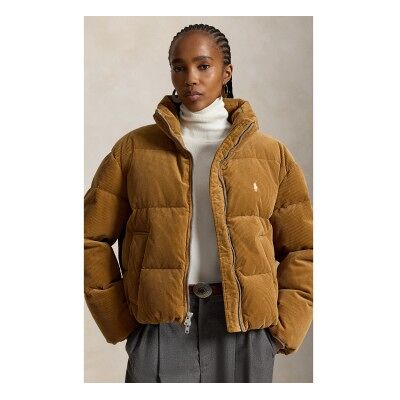 Polo Ralph Lauren para mulher. 211B20376001 Jaqueta de veludo cotelê com acolchoado de plumas marrom (L), Casual, Algodão Polo Ralph Lauren para mulher. 211B20376001 Jaqueta de veludo cotelê com acolchoado de plumas marrom (L), Casual, Algodão