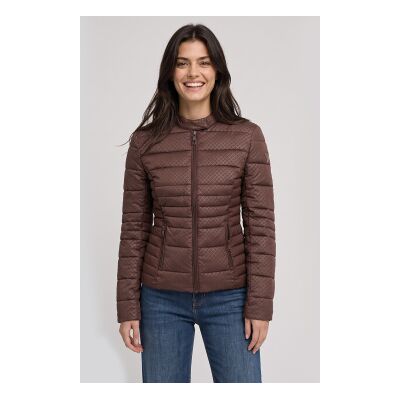 Guess para mulher. W6YL16W2891 Jaqueta Vona Relevo castanho (L), Marrom, Casual, Poliéster Guess para mulher. W6YL16W2891 Jaqueta Vona Relevo castanho (L), Marrom, Casual, Poliéster