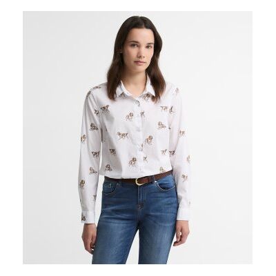 Barbour para mulher. LSH1644 Camisa Brambles branco (M), Casual, Algodão, Manga comprida Barbour para mulher. LSH1644 Camisa Brambles branco (M), Casual, Algodão, Manga comprida