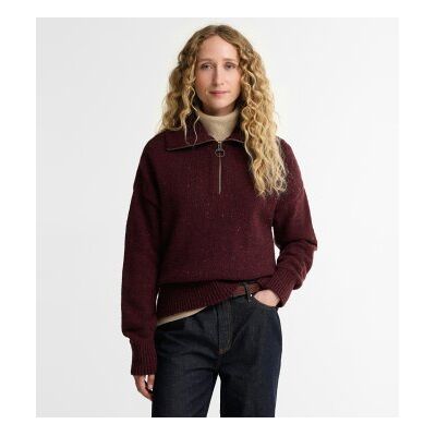 Barbour para mulher. LKN1579 Jersey Lavensdale Half Zip Fleck bordô (XS), Casual, Lã, Manga comprida, Borgonha Barbour para mulher. LKN1579 Jersey Lavensdale Half Zip Fleck bordô (XS), Casual, Lã, Manga comprida, Borgonha