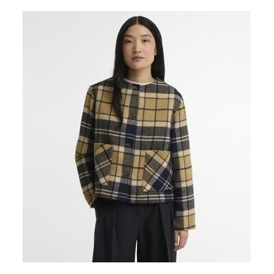 Barbour para mulher. LOS0092 Jaqueta Marlow Overshirt tartan bege (XS), Casual, Lã, Manga comprida Barbour para mulher. LOS0092 Jaqueta Marlow Overshirt tartan bege (XS), Casual, Lã, Manga comprida