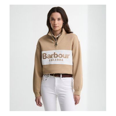 Barbour para mulher. LOL0668 Moletom Zaria Half Zip bege (XS), Casual, Algodão, Manga comprida Barbour para mulher. LOL0668 Moletom Zaria Half Zip bege (XS), Casual, Algodão, Manga comprida