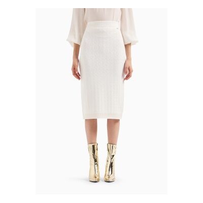 A X Armani Exchange para mulher. 8NYN9AYMH6Z1130 Saia midi branca (S), Branco, Casual, Viscoso A X Armani Exchange para mulher. 8NYN9AYMH6Z1130 Saia midi branca (S), Branco, Casual, Viscoso