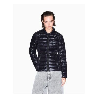 A X Armani Exchange para mulher. XW001920AF18757UC001 Casaco Preto brilhante (S), Casual, Poliamida A X Armani Exchange para mulher. XW001920AF18757UC001 Casaco Preto brilhante (S), Casual, Poliamida