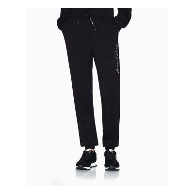 A X Armani Exchange para mulher. XW000837AF13397MC021 Calças joggers pretas (S), Preto, Casual, Viscoso A X Armani Exchange para mulher. XW000837AF13397MC021 Calças joggers pretas (S), Preto, Casual, Viscoso