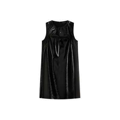 A X Armani Exchange para mulher. XW001812AF18859UC001 Vestido com gola redonda preto (M), Casual, Sapatos de Festa, Viscoso, Sem mangas / co A X Armani Exchange para mulher. XW001812AF18859UC001 Vestido com gola redonda preto (M), Casual, Sapatos de Festa, Viscoso, Sem mangas / co