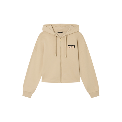 A X Armani Exchange para mulher. XW001800AF24312U6149 Camisola com capuz bege (L), Branco, Casual, Algodão, Manga comprida A X Armani Exchange para mulher. XW001800AF24312U6149 Camisola com capuz bege (L), Branco, Casual, Algodão, Manga comprida
