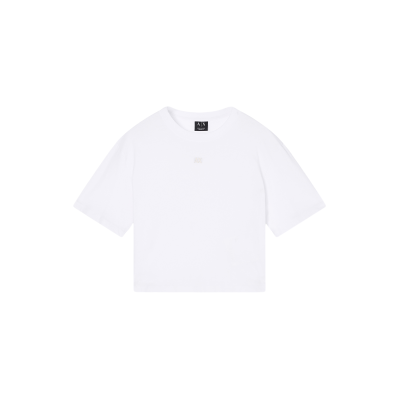 A X Armani Exchange para mulher. XW001836AF10356U0002 T-shirt casual branca (L), Branco, Algodão, Manga comprida A X Armani Exchange para mulher. XW001836AF10356U0002 T-shirt casual branca (L), Branco, Algodão, Manga comprida