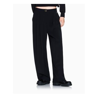 A X Armani Exchange para mulher. XW001826AF16125UC001 Calças altas pretas (S), Preto, Casual, Poliéster A X Armani Exchange para mulher. XW001826AF16125UC001 Calças altas pretas (S), Preto, Casual, Poliéster