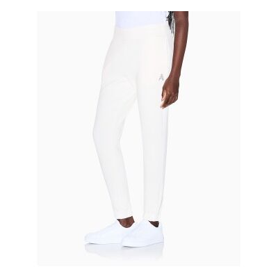 A X Armani Exchange para mulher. XW002210AF21298U1003 Calças de corrida brancas (S), Branco, Casual, Esportivo, Algodão, Sportswear, Multisp A X Armani Exchange para mulher. XW002210AF21298U1003 Calças de corrida brancas (S), Branco, Casual, Esportivo, Algodão, Sportswear, Multisp