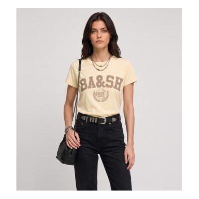 BA&SH; para mulher. 1H26IONI Camiseta Ioni bege (38), Casual, Algodão, Manga curta BA&SH; para mulher. 1H26IONI Camiseta Ioni bege (38), Casual, Algodão, Manga curta