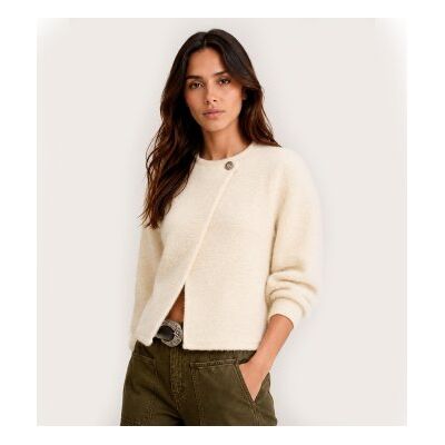 BA&SH; para mulher. 1H26FIDA Cardigã de Malha Fida branco quebrado (34), Casual, Poliamida BA&SH; para mulher. 1H26FIDA Cardigã de Malha Fida branco quebrado (34), Casual, Poliamida