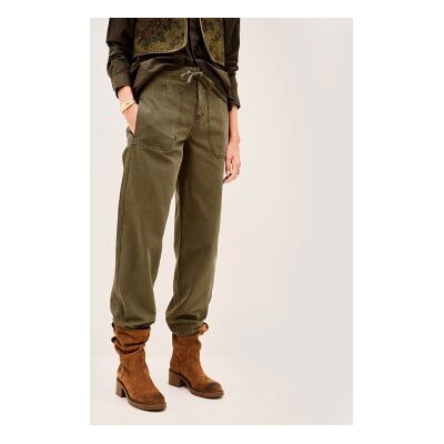 BA&SH; para mulher. 1H26CCOC Calça Cocy cáqui (36), Casual, Verde, Algodão BA&SH; para mulher. 1H26CCOC Calça Cocy cáqui (36), Casual, Verde, Algodão