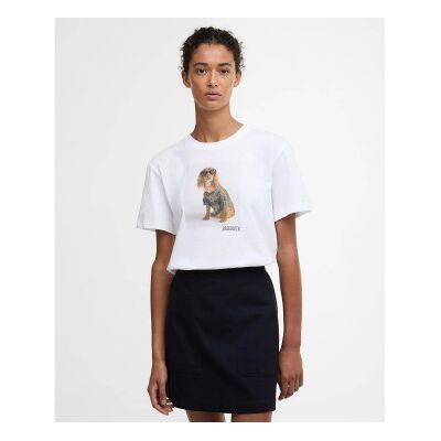 Barbour para mulher. LTS0716 T-shirt Marine branca (S), Branco, Casual, Algodão, Manga curta Barbour para mulher. LTS0716 T-shirt Marine branca (S), Branco, Casual, Algodão, Manga curta