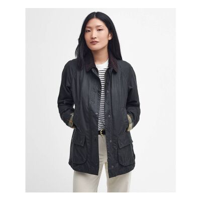 Barbour para mulher. LWX0667 Jaqueta encerada Beadnell preto (S), Casual, Algodão Barbour para mulher. LWX0667 Jaqueta encerada Beadnell preto (S), Casual, Algodão