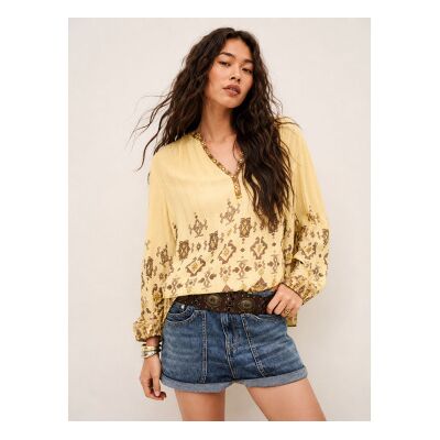 BA&SH; para mulher. 1E26ZATO Blusa Zato amarelo (34), Casual, Viscoso, Manga comprida BA&SH; para mulher. 1E26ZATO Blusa Zato amarelo (34), Casual, Viscoso, Manga comprida