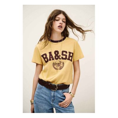 BA&SH; para mulher. 1H25IONI T-shirt Loni amarela (34), Casual, Amarelo, Algodão, Manga curta BA&SH; para mulher. 1H25IONI T-shirt Loni amarela (34), Casual, Amarelo, Algodão, Manga curta