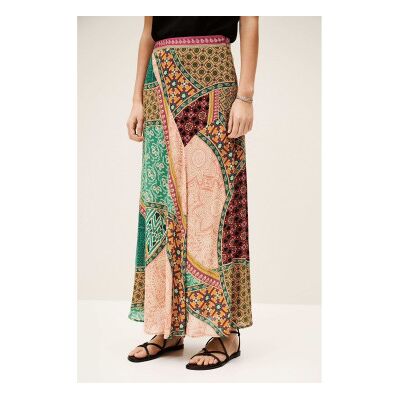 BA&SH; para mulher. 1E25FANC Saia de fantasia multicolorida (34), Casual, Viscoso BA&SH; para mulher. 1E25FANC Saia de fantasia multicolorida (34), Casual, Viscoso