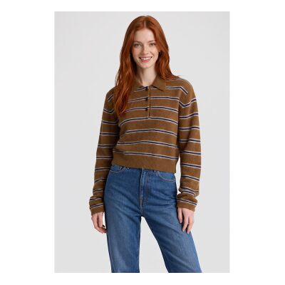 Bellerose para mulher. BW262909 K1791S Jersey Dussyr castanho (S), Marrom, Casual, Lã, Manga comprida Bellerose para mulher. BW262909 K1791S Jersey Dussyr castanho (S), Marrom, Casual, Lã, Manga comprida