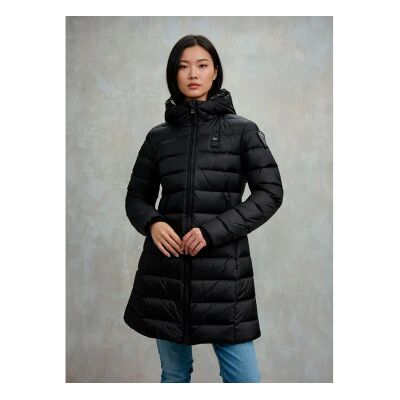 Blauer para mulher. 25WBLDK03102 Agnes casaco comprido preto (L), Casual, Poliamida Blauer para mulher. 25WBLDK03102 Agnes casaco comprido preto (L), Casual, Poliamida