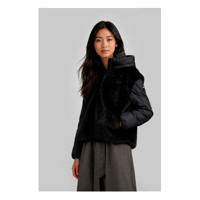 Blauer para mulher. 26WBLDC04339 Casaco Juniper preto (XS), Casual, Poliamida Blauer para mulher. 26WBLDC04339 Casaco Juniper preto (XS), Casual, Poliamida