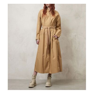 Blauer para mulher. 24SBLDV01277 Vestido com cinto castanho (S), Marrom, Casual, Algodão, Manga comprida Blauer para mulher. 24SBLDV01277 Vestido com cinto castanho (S), Marrom, Casual, Algodão, Manga comprida