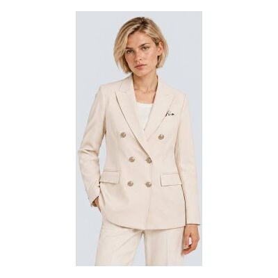 Circolo 1901 para mulher. FD4049 Blazer Americana Duplo Peito bege (38), Casual, Algodão, Clássico Circolo 1901 para mulher. FD4049 Blazer Americana Duplo Peito bege (38), Casual, Algodão, Clássico