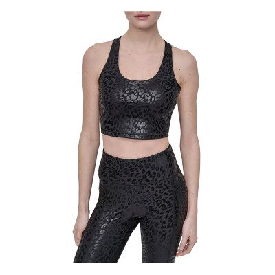 DKNY para mulher. DP5T1220 Top Racerback preto (XS), Casual, Poliéster DKNY para mulher. DP5T1220 Top Racerback preto (XS), Casual, Poliéster