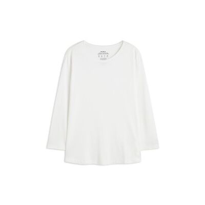 ECOALF para mulher. MCWGATSBEJA00824W24-000 T-shirt Beja branca (XS), Branco, Casual, Algodão, Manga comprida, Sustentável ECOALF para mulher. MCWGATSBEJA00824W24-000 T-shirt Beja branca (XS), Branco, Casual, Algodão, Manga comprida, Sustentável