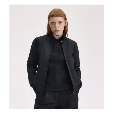 Fred Perry para mulher. J7412 Jaqueta Harrington preto (36), Casual, Poliéster Fred Perry para mulher. J7412 Jaqueta Harrington preto (36), Casual, Poliéster