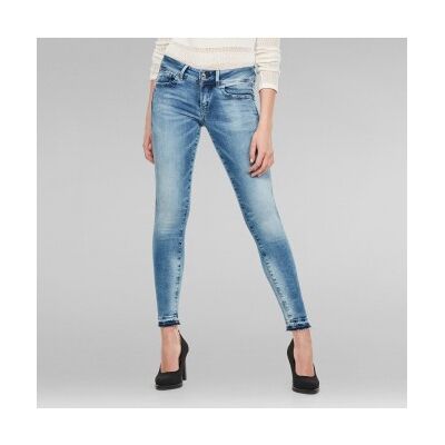 G-Star para mulher. D08616-C296-B471 Jeans Lynn Mid Skinny Ripped Edge blue (27/30), Azul, Casual, Algodão, Denim G-Star para mulher. D08616-C296-B471 Jeans Lynn Mid Skinny Ripped Edge blue (27/30), Azul, Casual, Algodão, Denim