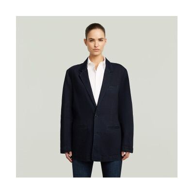 G-Star para mulher. D27032-D536-H459 Blazer oversized azul-marinho (XS), Casual, Algodão G-Star para mulher. D27032-D536-H459 Blazer oversized azul-marinho (XS), Casual, Algodão